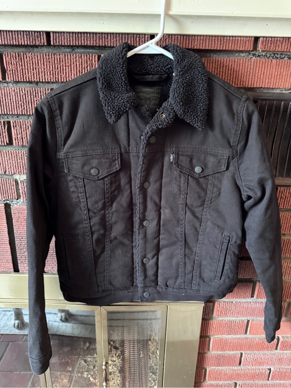 Levi's Black Sherpa-Lined Shirt Jacket